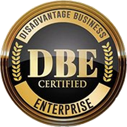 Disadvantaged Business Enterprise (DBE) certification badge — certification in progress